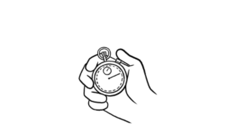 handing holding stop watch