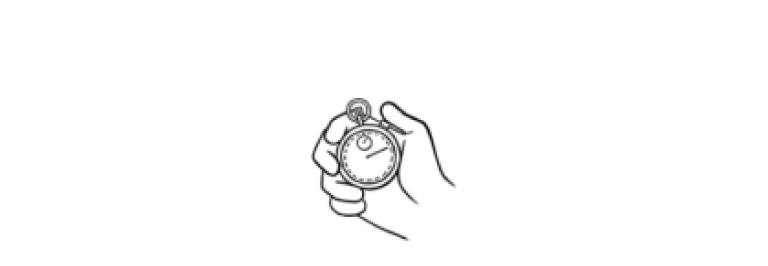 hand holding stop watch